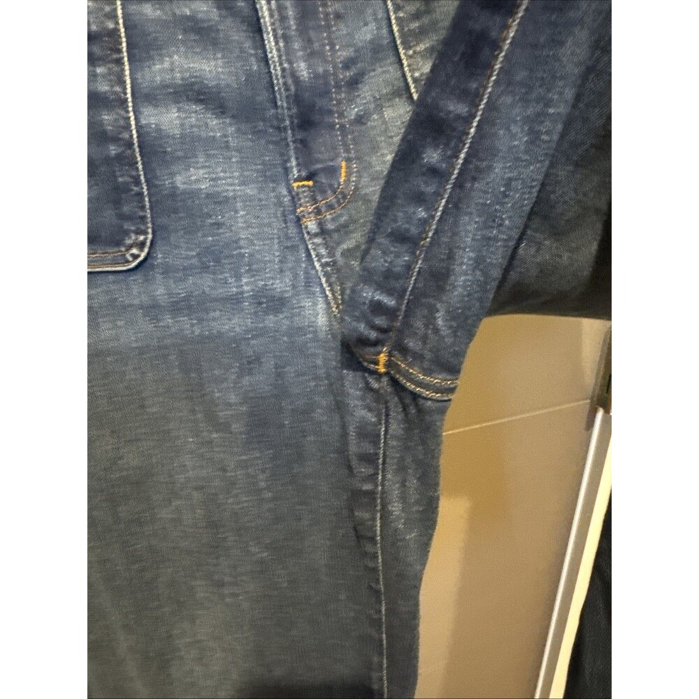 Madewell Emmett Size 30 Curvy High Rise Wide Leg Blue Jeans Patch Pockets - Picture 13 of 14